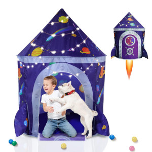 Lojeton 1Pc Space Ship Kids Play Tent Crawl Tunnel Ball Pit For Toddlers Indoor Outdoor Playhouse Castle Toys Baby Boys Gi