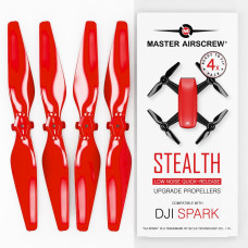 Master Airscrew Stealth Propellers For Dji Spark Red 4 Pcs