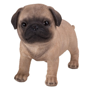 Pacific Giftware Realist Look Pug Puppy Standing Resin Figurine Statue