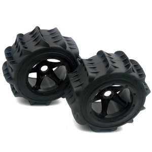 Flmlf Sand Wheel Tire Set 2Pcs For 15 Baja 5B 5T 5Sc 190X90Mm Hub Adapter Hexagon 24Mm Rc Wheels