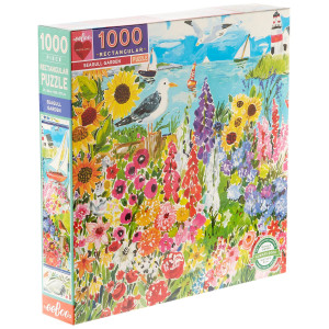 Eeboo Piece And Love Seagull Garden 1000Piece Rectangular Adult Jigsaw Puzzle Jigsaw Puzzle For Adults And Families Includes