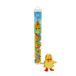 Plusplus 9604276 Ingenious Construction Toy Chick Creative Building Blocks Tube 100 Pieces