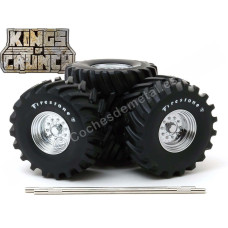 Greenlight 48Inch Monster Truck Firestone Wheels Tires 6 Piece Set Kings Of Crunch 118 13546