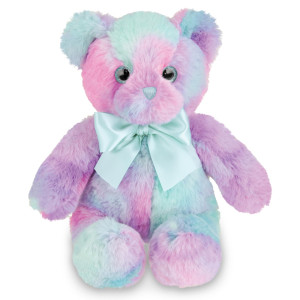 Bearington Rainbow Teddy Bear Lil Gem Bear Handsewn 12 Plush Animal In Rainbow Pink Blue And Purple Made With Ultrasoft Fur