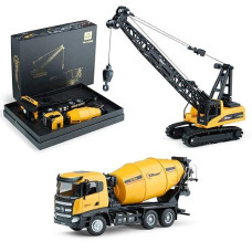 Top Race 3-Piece construction Toys - Metal Diecast construction Set Includes Loader, Excavator, Dump Truck Toy - Realistic construction Truck Toys Ideal Birthday for Kids
