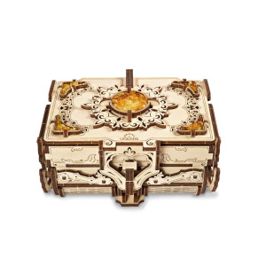 Ugears Amber Box 3D Wooden Puzzle Wooden Model Kits For Adults And Teens Exclusive Box With Amber Ideal Birthday