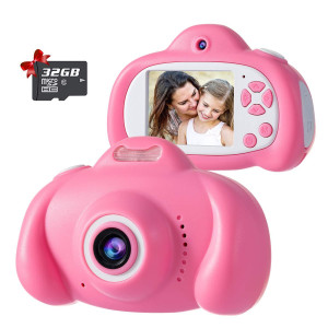 Selfie Kids Camera Ddad Digital Video Camera Gifts For Boys And Girls 2 Lens 10Mp 1080P Toddler Video Recorder Rechargeable An