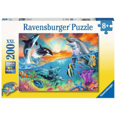 Ravensburger Kinderpuzzle 12900 Ozeanbewohner 200 Piece Puzzle Grey