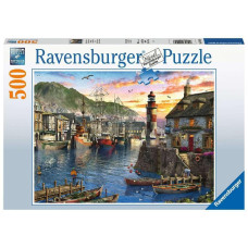 Ravensburger Sunrise At The Port 500 Piece Jigsaw Puzzle For Adults And Kids Age 10 Years Up