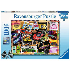 Ravensburger 12899 Rennwagen Pinnwand 100Piece Puzzle Multicoloured