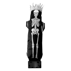 Lookourway Mini Air Dancers Inflatable Tube Man Set Desktop Size Halloween Skeleton