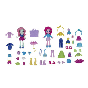 My Little Pony Equestria Girls Fashion Squad Pinkie Pie And Minty Mini Doll Set 2 Toy Dolls And Over 40 Fashion Accessories