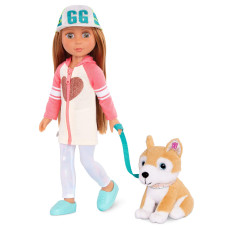 Glitter Girls Tavi Nougat 14Inch Poseable Fashion Dollplush Dog Pet Dolls For Girls Age 3 Up