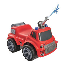 Varun Big Spielwarenfabrik 800055815 Big Powerworker Maxi Fire Truck Toy Car With Water Sprayer Tyres Soft Material Red For Chi