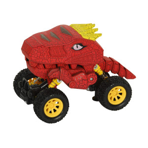 Aeromax Dinofaur Pull Back Dinosaur Truck Red With Yellow Accent Pbdbb