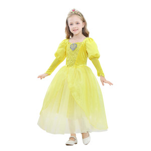 Dressy Daisy Girls Princess Dress Up Costume Mermaid Halloween Xmas Birthday Parties Long Sleeve Size 810 Yellow