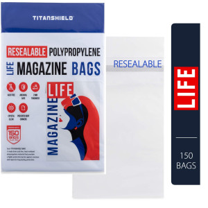 Titanshield Resealable Life Magazine Bags 150 Bags