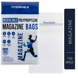 Titanshield Resealable Magazine Bags 834 X 1118 With 112 Flap 150Count