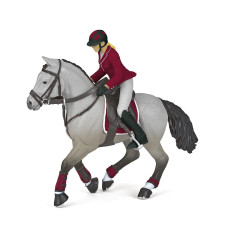 Papo Competition Horse With Riding Girl Red