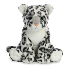 Aurora Huggable Destination Nation Snow Leopard Stuffed Animal Global Exploration Learning Fun White 12 Inches