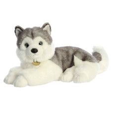 Aurora Adorable Miyoni Siberian Husky Stuffed Animal Lifelike Detail Cherished Companionship Gray 14 Inches