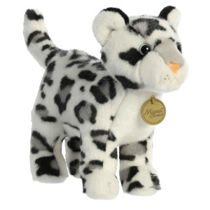 Aurora Realistic Miyoni Snow Leopard Stuffed Animal Lifelike Detail Cherished Companionship White 10 Inches