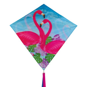 In The Breeze 3292 Flamingo 30 Inch Diamond Kite Fun Easy Flying Kite