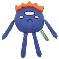 Touchdog Cartoon Alien Monster Plush Dog Toy One Size Blue