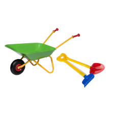 Rolly Toys 272846 Set With Shovel And Rake Metal Wheelbarrow Up To 25 Kg From 2 To 2 Years Old