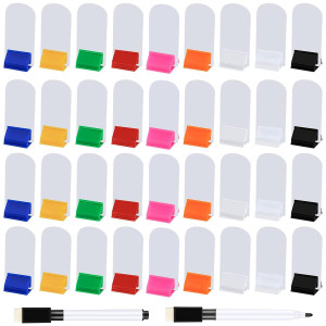 Meetory 112 Pcs Blank Game Board Markers And Game Card Stands With Black Marker Pens 65 Plastic Token Cards Diy Game Markers Wi