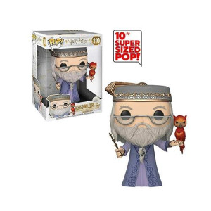 Funko Pop! Harry Potter: Harry Potter- 10" Dumbledore With Fawkes, Multicolor, Model:48038