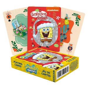 Aquarius Spongebob Holiday Playing Cards - Christmas Themed Deck Of Cards For Your Favorite Card Games - Officially Licensed Spongebob Merchandise & Collectibles