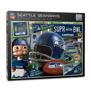 Youthefan Nfl Seattle Seahawks Retro Series Puzzle 500 Pieces Large