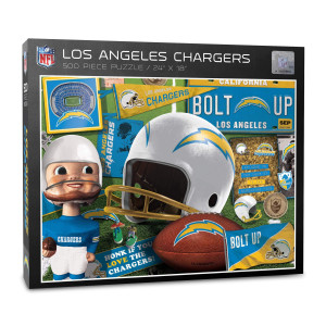 Youthefan Nfl Los Angeles Chargers Retro Series Puzzle 500 Pieces