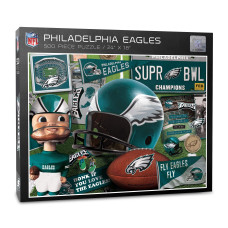 Youthefan Nfl Philadelphia Eagles Retro Series Puzzle 500 Pieces Team Colors Large