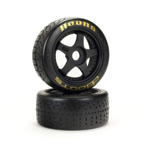 Arrma Dboots Hoons 42100Mm Gold Belted Rc Tires Mounted On 29 5Spoke 17Mm Hex Wheels Set Of 2 Ara550071Black