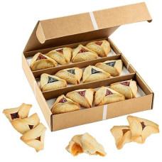 Shortbread Cookies | Hamentaschen Cookies Individually Wrapped [12 Count] Apricot, Prune, Raspberry | Purim Gift Basket | Mishloach Manot For Mom, Dad & Friends | Kosher & Nut Free-Stern�S Bakery