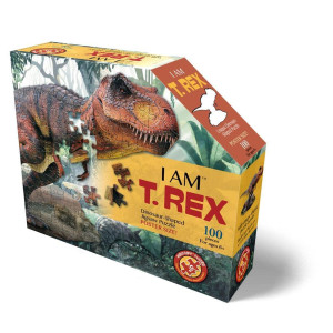 E11Even Llc Madd Capp Puzzles Jr I Am Trex 100 Pieces Animal Shaped Jigsaw Puzzle 884014