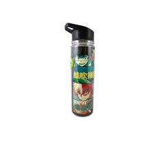 My Hero Academia Tsuyu, Deku, Todoroki, & Bakugo Water Bottle, Jogging, Excercise, Running, Hydration 17 Oz, By Just Funky - Quirks, Ice, Fire, Frog, One-For-All, Explosion, Ua, Shoto, Class 1-A