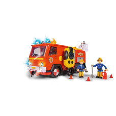 Simba 109251085 Fireman Sam Ultimate Jupiter Fire Truck With 2 Figures Light And Sound Water Spray Function Winch From 3 Ye