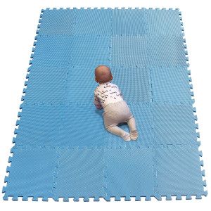 Yiminyuer 20 Tiles 30Cm 30Cm 1Cm Each Tile Baby Soft Puzzle Play Mats Kids Thick Eva Foam Floor Toddlers Childrens Soft