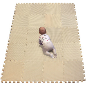 Yiminyuer Baby Playmat 20 Pcs Soft Eva Foam Jigsaw Puzzle Exercise Yoga Mat Nontoxic Portable Playroom Flooring For Crawling