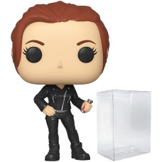 Natasha Romanoff 603 Pop Marvel Black Widow Vinyl Figure Bundled With Ecotek Plastic Protector To Protect Display Box