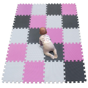 Yiminyuer 20 Tiles 30Cm 30Cm 1Cm Each Tile Baby Soft Puzzle Play Mats Kids Thick Eva Foam Floor Toddlers Childrens Soft