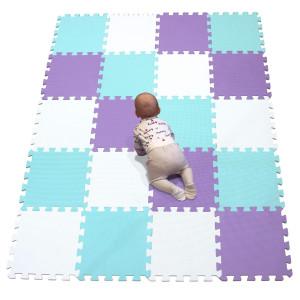 Yiminyuer 20 Tiles 30Cm 30Cm 1Cm Each Tile Baby Soft Puzzle Play Mats Kids Thick Eva Foam Floor Toddlers Childrens Soft