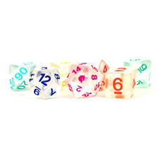 Unicorn Resin Poly Dice Set Rainbow Ice 7