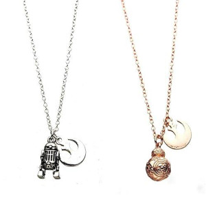 Star Wars R2D2 And Bb8 Best Friends Forever Necklace Set