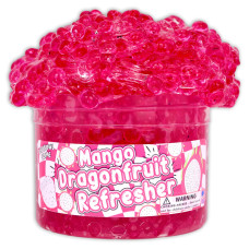 Mango Dragonfruit Refresher 8Oz Fishbowl Bead Slime Handmade In Usa Dope Slimes Pink