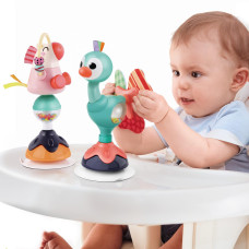 Iplay Ilearn Baby Rattles Set Infant High Chair Toys Wsuction Cup Grab N Spin Interactive Development Baby Tray Toy Newbor