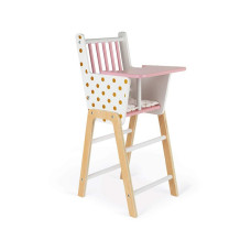 Janod Candy Chic Highchair Wooden Baby Doll Chair Ages 3 J05888